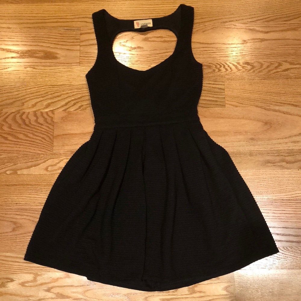 L’astiste by Amy Heart Back Cutout Black Dress